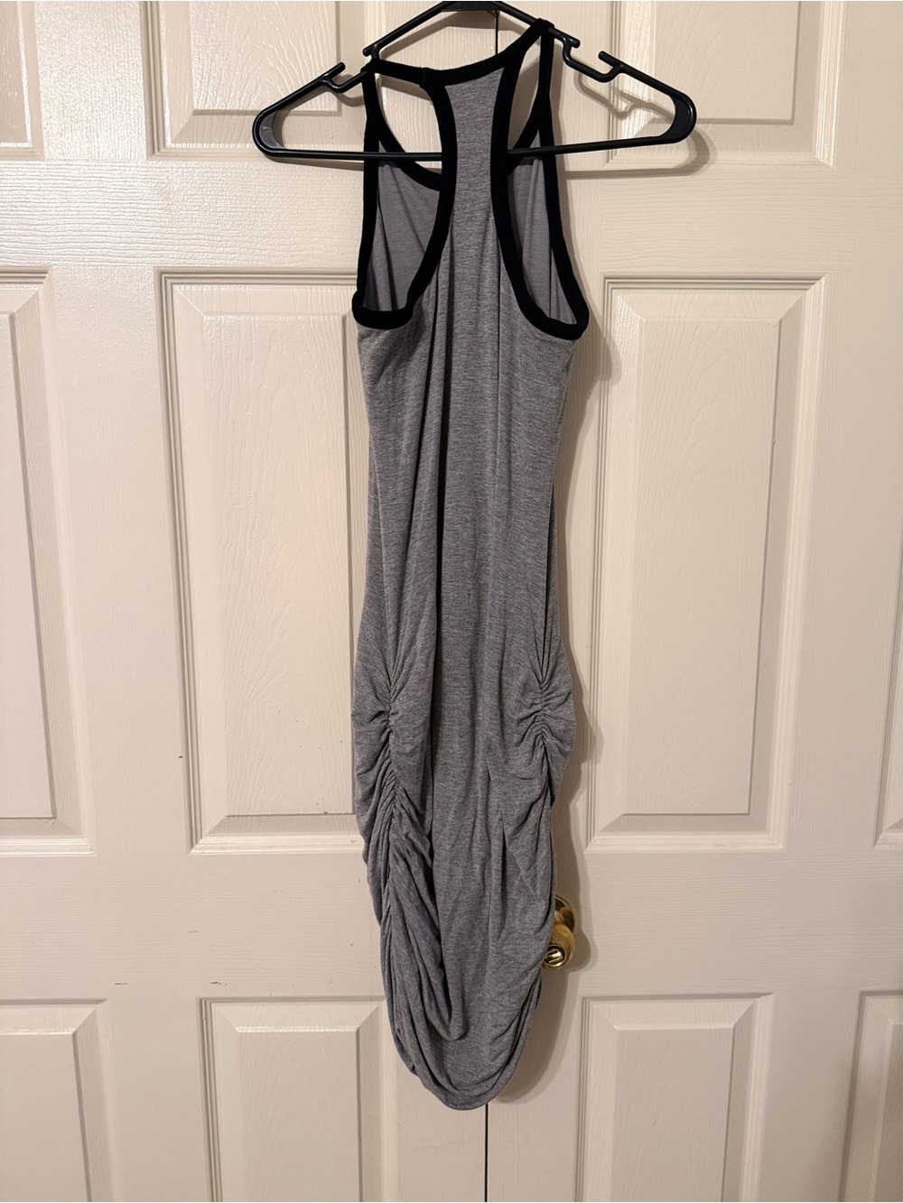 Fabletics Gray Racerback Midi Dress with Side Ruching - Picture 4 of 4